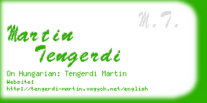 martin tengerdi business card